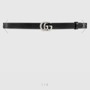 Gucci thin marmont belt size 85 silver